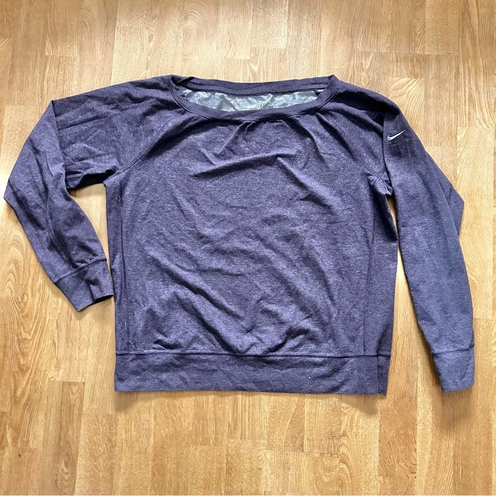 Nike fit purple long sleeve sweatshirt top size L